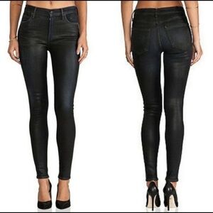 Citizens Of Humanity Rocket High Rose Skinny Jeans Black iridescent Size 31